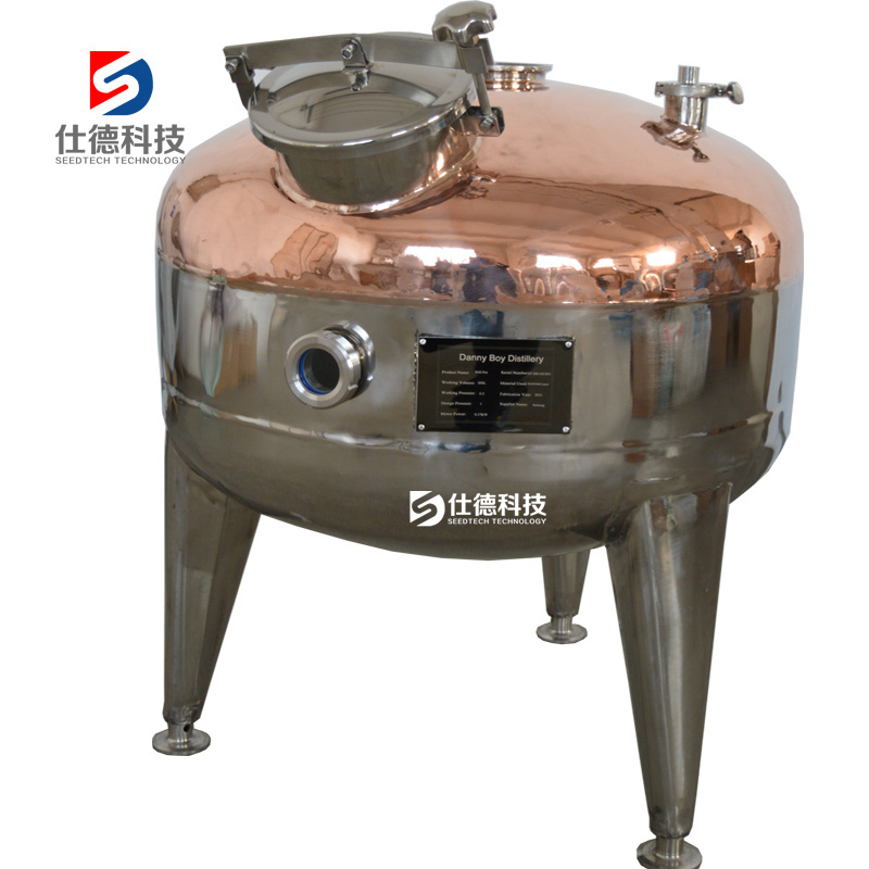 Bain Marie Boiler Jacketed Wall Still Pot with Red Copper Inner Tank Premium Pot Still Distillation Steam Jacketed Boiler