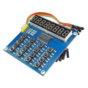 SeekEC TM1638 Digital LED Display 8-Bit Digital Tube Board 3-Wire 16 Keys 8 Bits Keyboard Scan And KEY LED Module