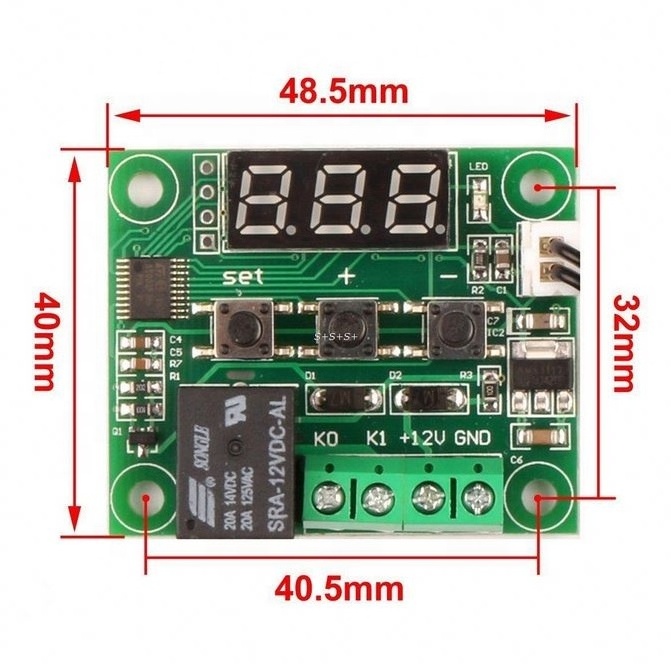 Electronic Components DC 12V W1209 Digital Cool / Heat Temp Thermostat Thermometer Temperature Controller On/Off Switch 50-110C