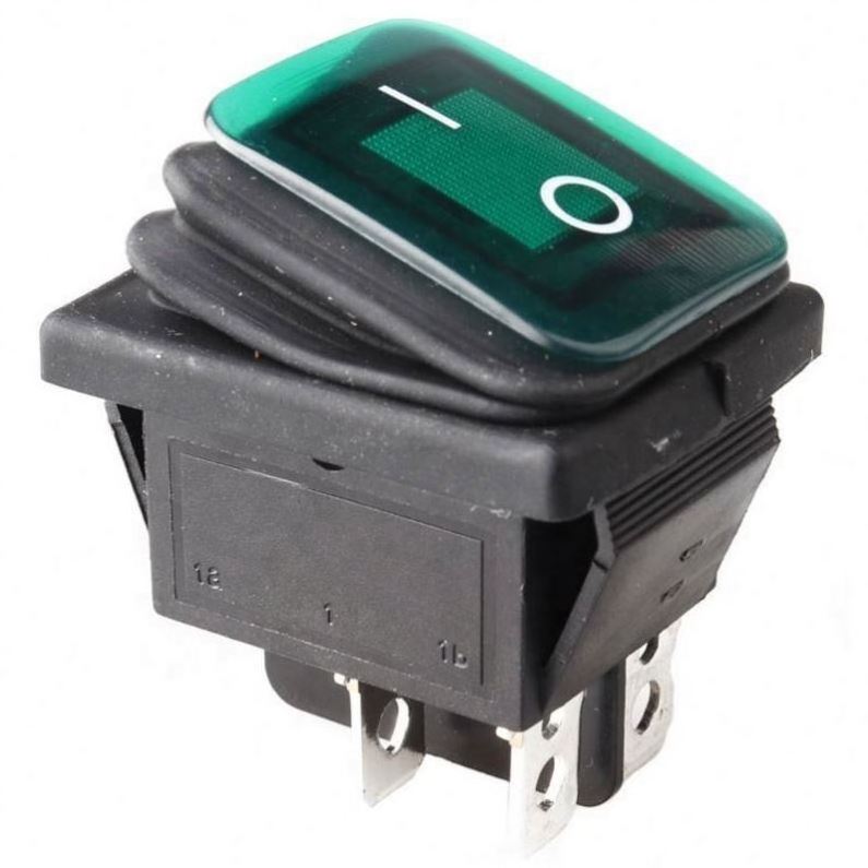 SeekEC  KCD4-201NF-4P green light  15A 250VAC  Rocker Switch