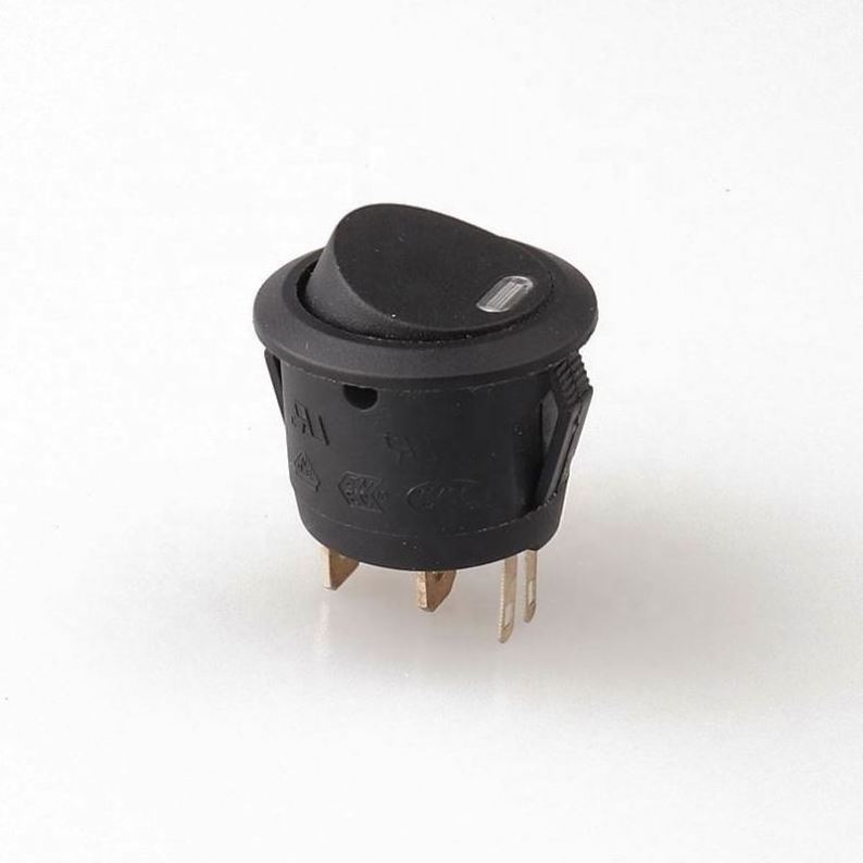 SeekEC KCD2 round button electrical rocker switch 3 pin indicator rocket switch