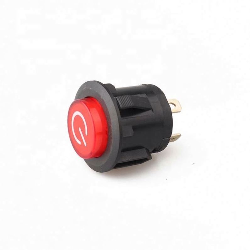 SeekEC 3pin self-locking push button switch panel mount round push button reset switch