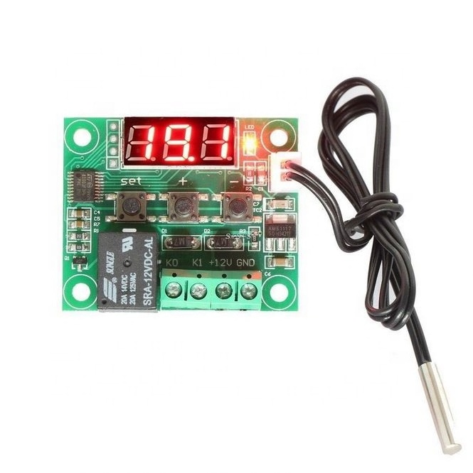 Electronic Components DC 12V W1209 Digital Cool / Heat Temp Thermostat Thermometer Temperature Controller On/Off Switch 50-110C