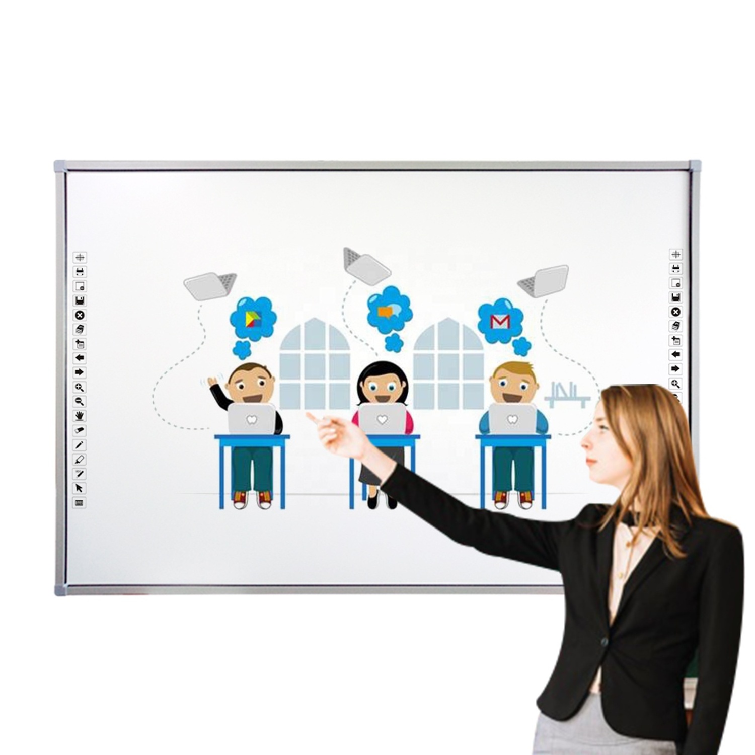 83 88 96 100 inch optical portable smart board for education