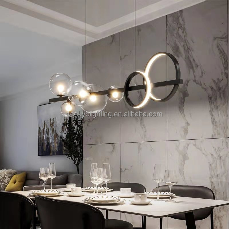 Light Hanging Lamp Long Led Ring Chandelier Pendant Lamp Pendant Lamp With Light Bulb For Hotel