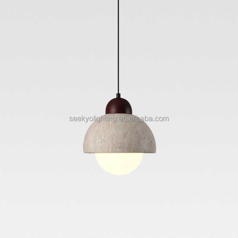 High Quality Special Yellow Cave Stone Pendant Lamp Restaurant Bedroom Bar Agate Stone Led Pendant Lighting