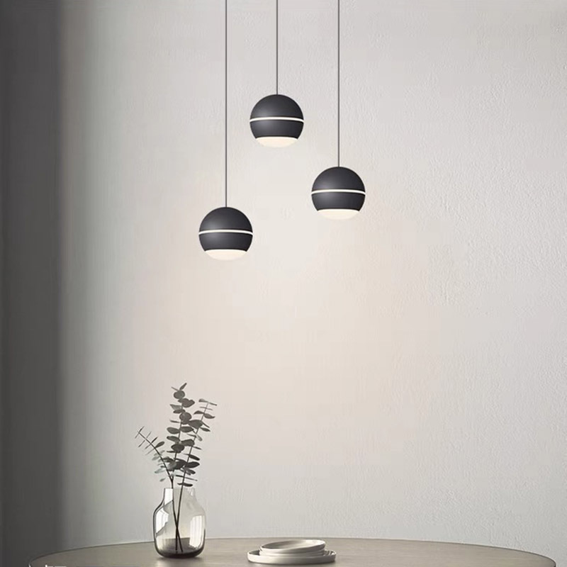 indoor modern decorative lighting fixture matt black globe pendant hanging ceiling lights kitchen pendant lamp