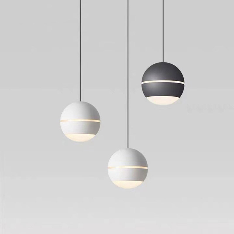 indoor modern decorative lighting fixture matt black globe pendant hanging ceiling lights kitchen pendant lamp