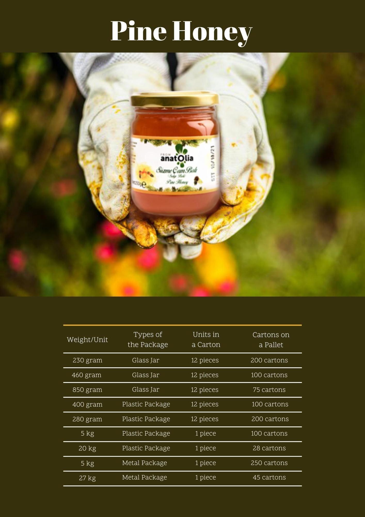 From Anatolia Liquid Raw Pine Honey 850 Gr Filtered Pine honey %100 Pure Raw Honey Natural additive