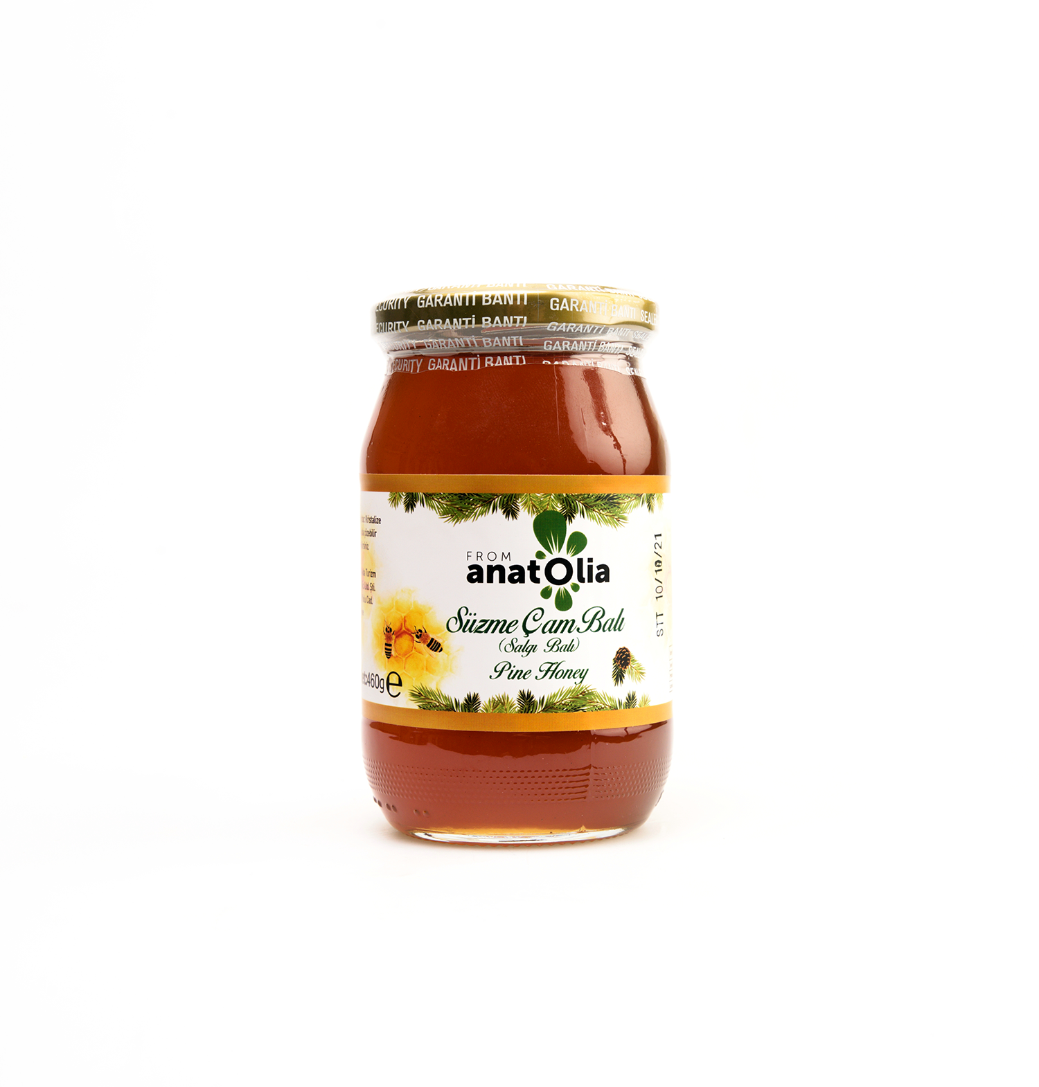 From Anatolia Liquid Pine Honey %100 Pure Raw Honey Natural additive 850 Gr Filtered Pine honey Glass Jar