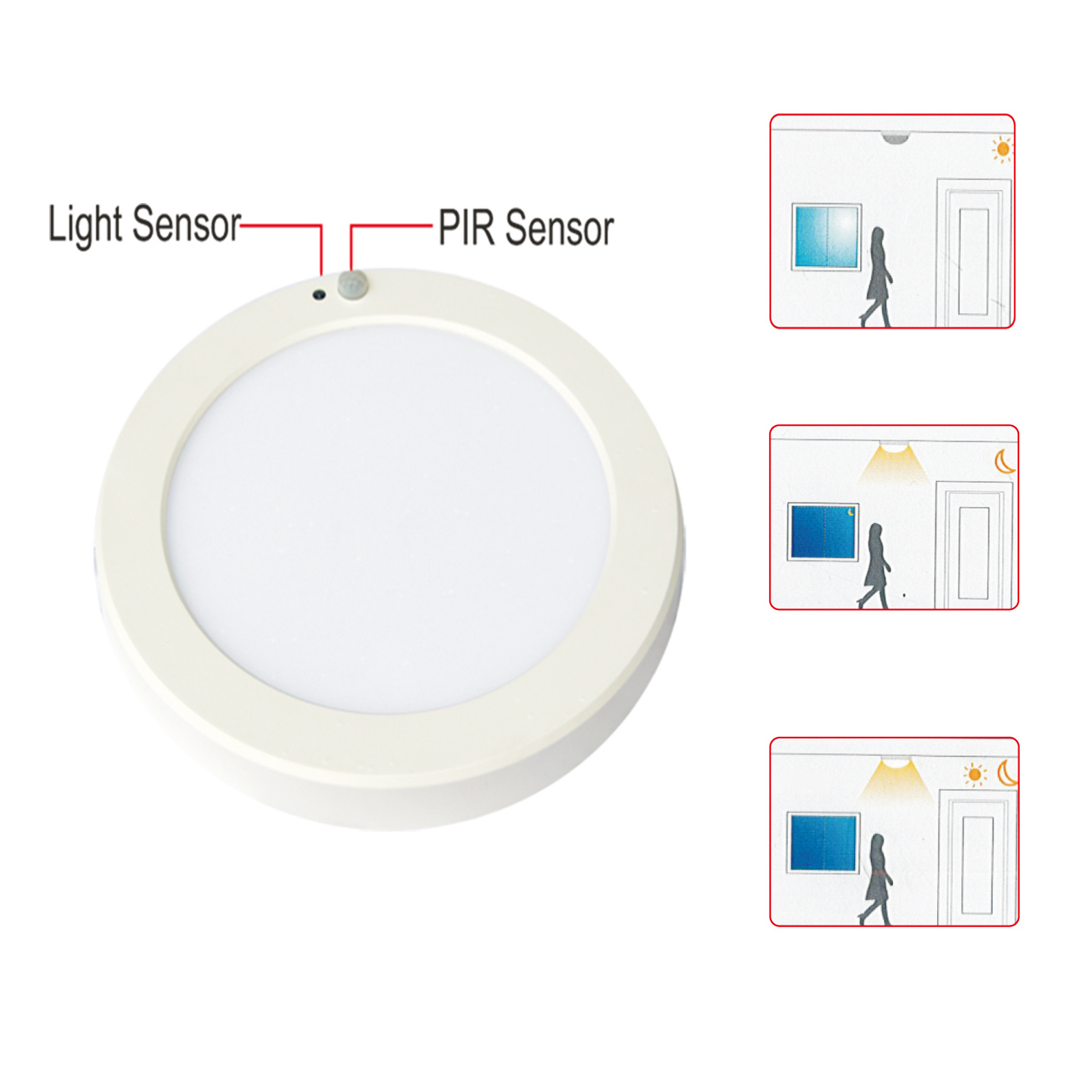 SEE unique design led panel light sensor pir led ceiling light sensor 20w