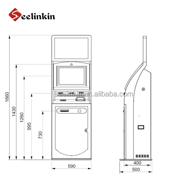 Dual Screen Touch Screen Interactive Windows Wifi Ticket Vending Mobile Cashless Payment Atm Machine Manufacturer China Kiosk