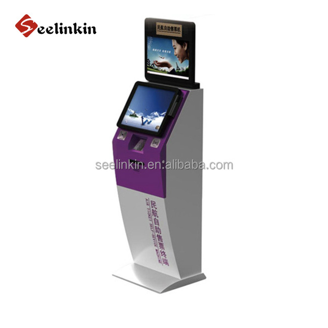 Dual Screen Touch Screen Interactive Windows Wifi Ticket Vending Mobile Cashless Payment Atm Machine Manufacturer China Kiosk