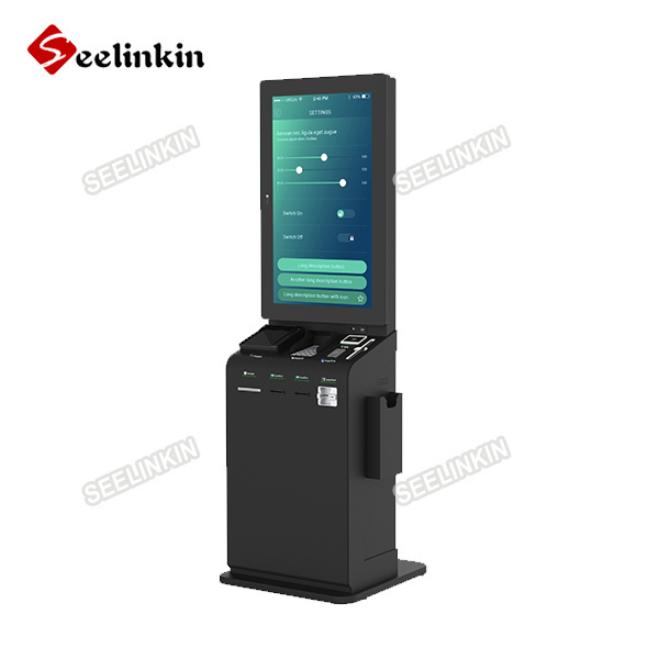 Self Ordering Restaurant Machine Service Touch Screen Digital Signage Fast Food Kiosk with POS terminal