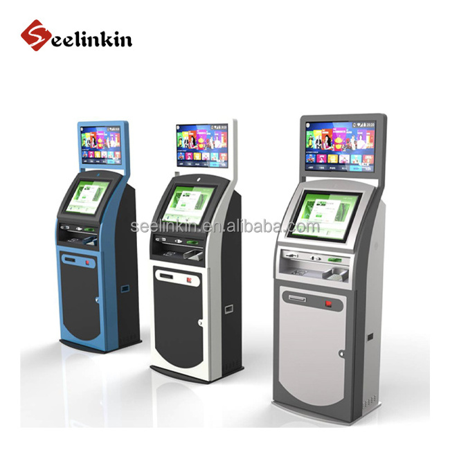 Dual Screen Touch Screen Interactive Windows Wifi Ticket Vending Mobile Cashless Payment Atm Machine Manufacturer China Kiosk