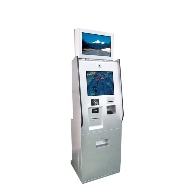 Self service car ticket dispenser automated eparking kiosk vending park lot entrance Parking payment machine