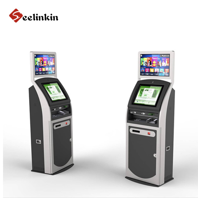 Dual Screen Touch Screen Interactive Windows Wifi Ticket Vending Mobile Cashless Payment Atm Machine Manufacturer China Kiosk