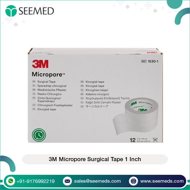 Premium Quality Wholesale Non Sterile Medical Adhesive 3M Micropore Surgical Paper Tape 1 Inch for Surgical & Injury Use