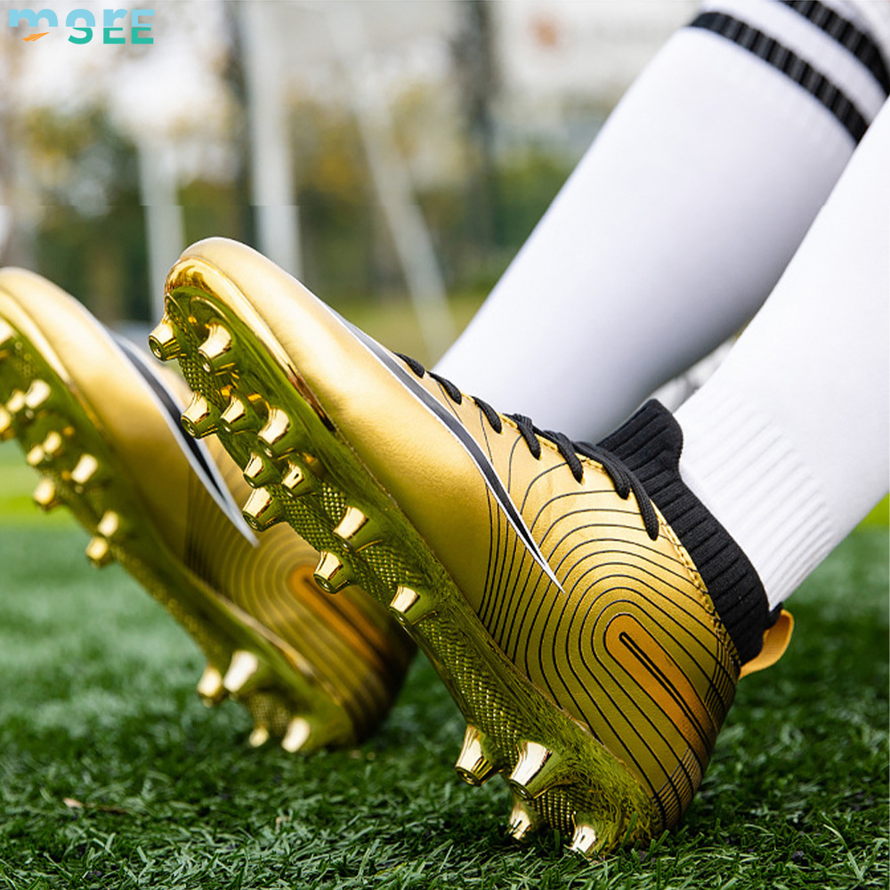 SeeMore Mens Soccer Cleats Football Boots Professional Training Turf Outdoor Indoor Sports Athletic Big Boys Sneaker