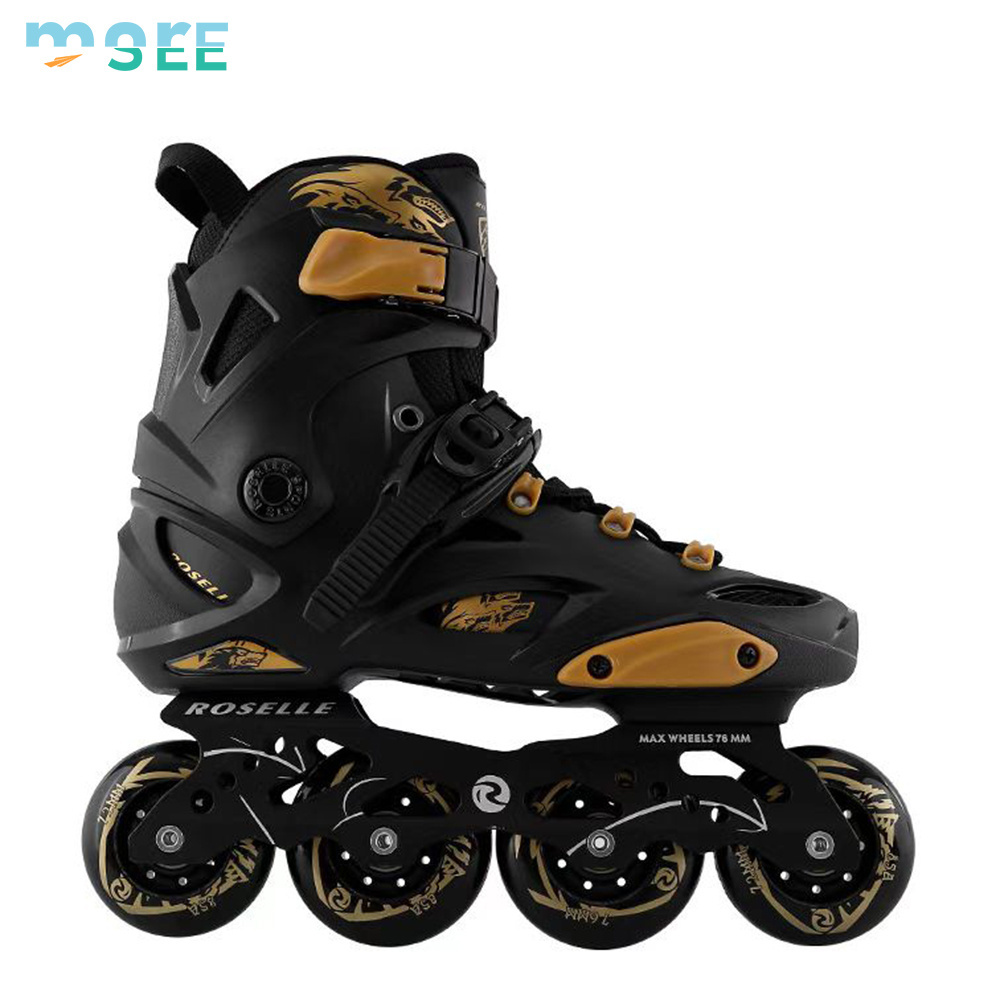 SeeMore Inline Skates Outdoor Street Roller Skates Shoes 4 Wheels Slalom Freestyle Skating PU wheels for Adults Unisex