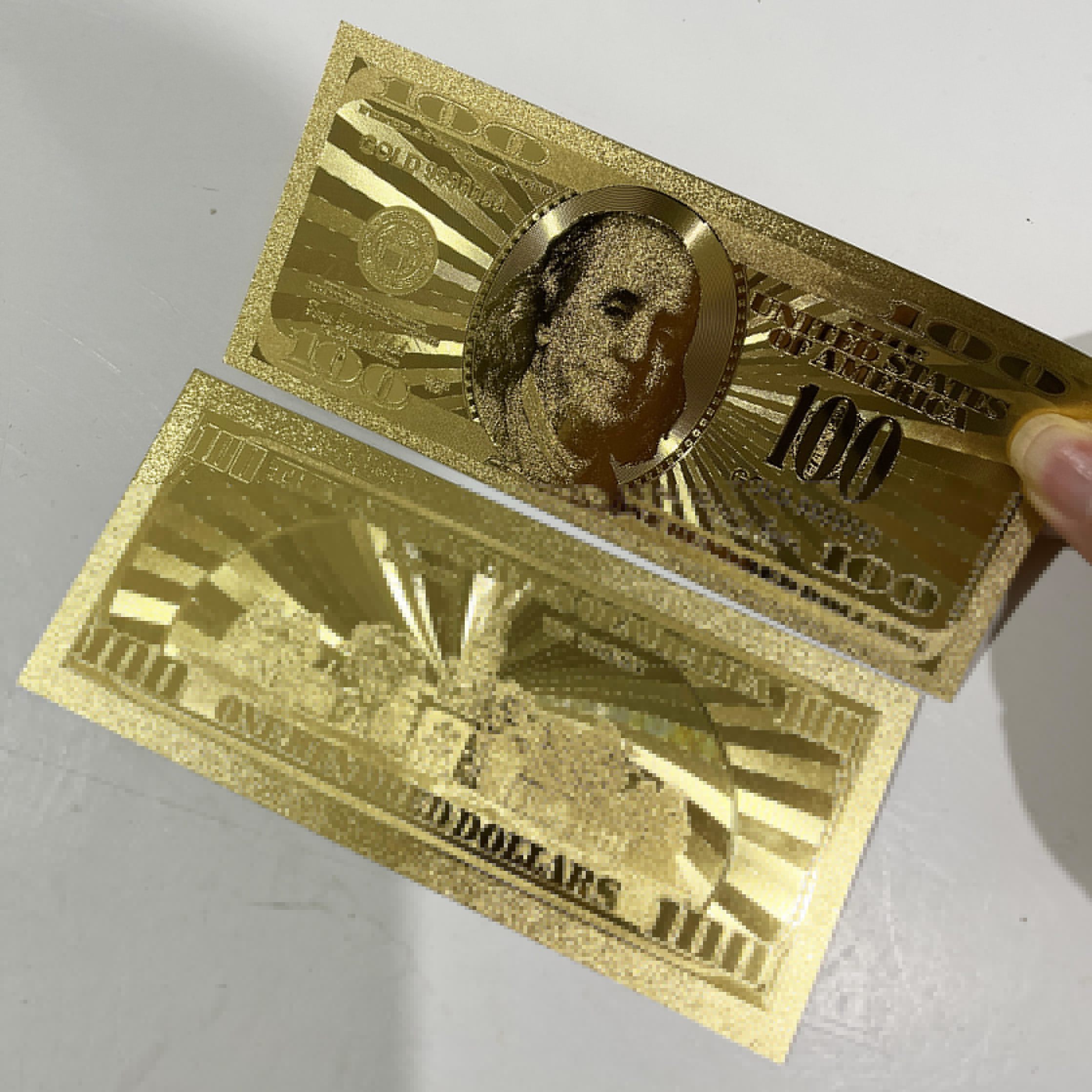 Gold Print US Dollar Note Bill Gold Foil Note Currency Money Banknote