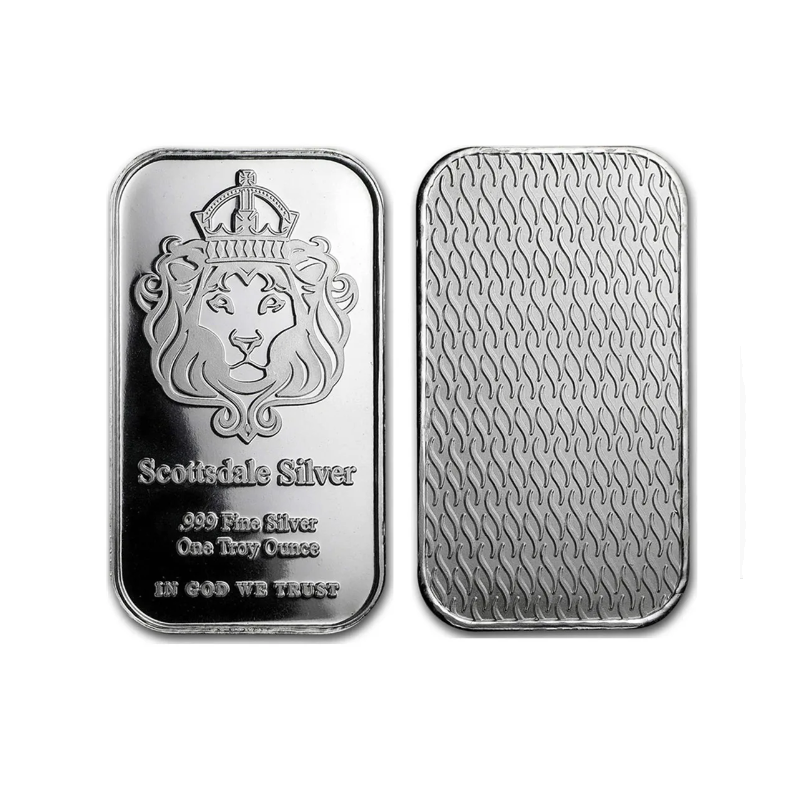 1 ounce Scottsdale Lion Bars Silver Bar silver Coin Collector Collection