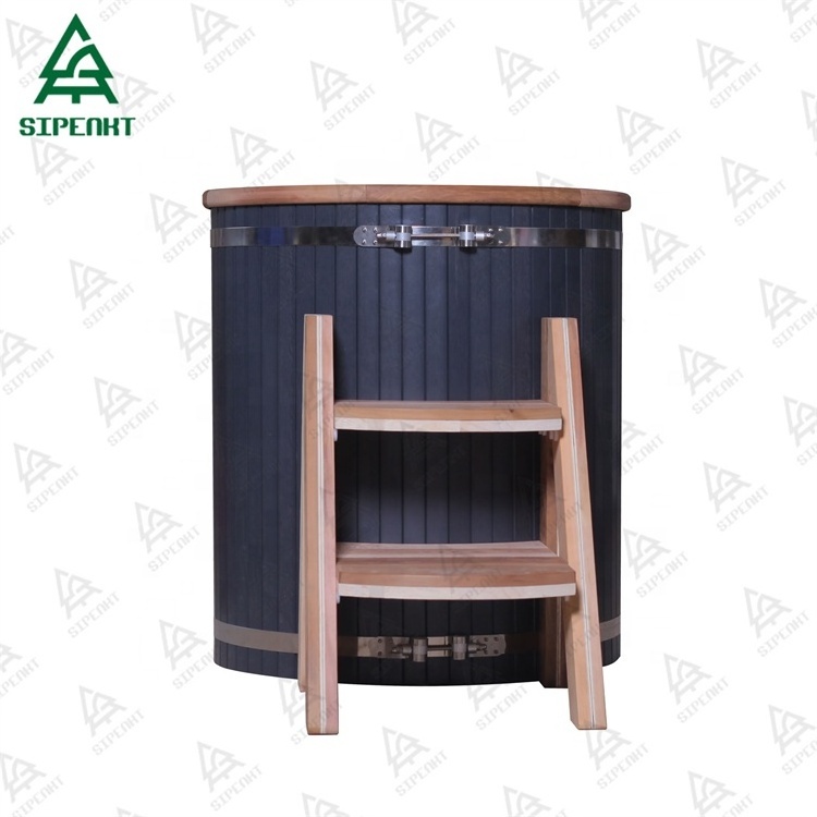 Seepexd factory manufacturer single cold tub with 304# stainless steel inner tank and wood plastic board cold plunge pool