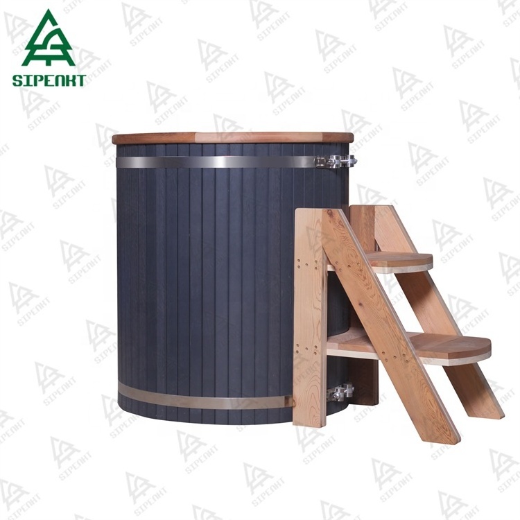 Seepexd factory manufacturer single cold tub with 304# stainless steel inner tank and wood plastic board cold plunge pool