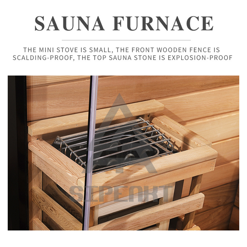 High-quality sauna mini stove solid wood seat cushion Sauna room