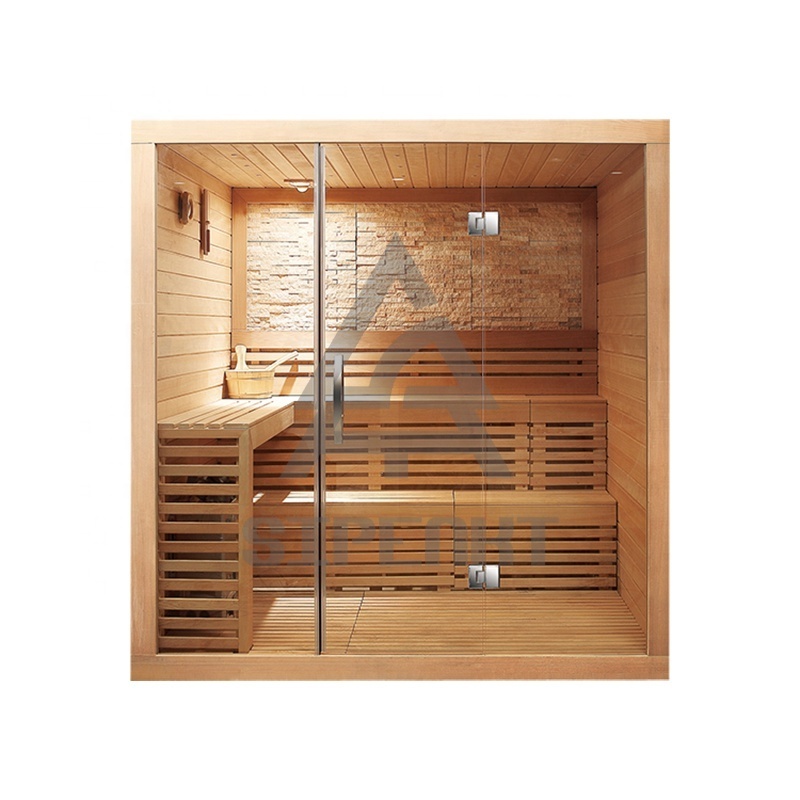 Seepexd factory-made luxury solid wood traditional sauna room indoor salt sauna room sauna electric heater