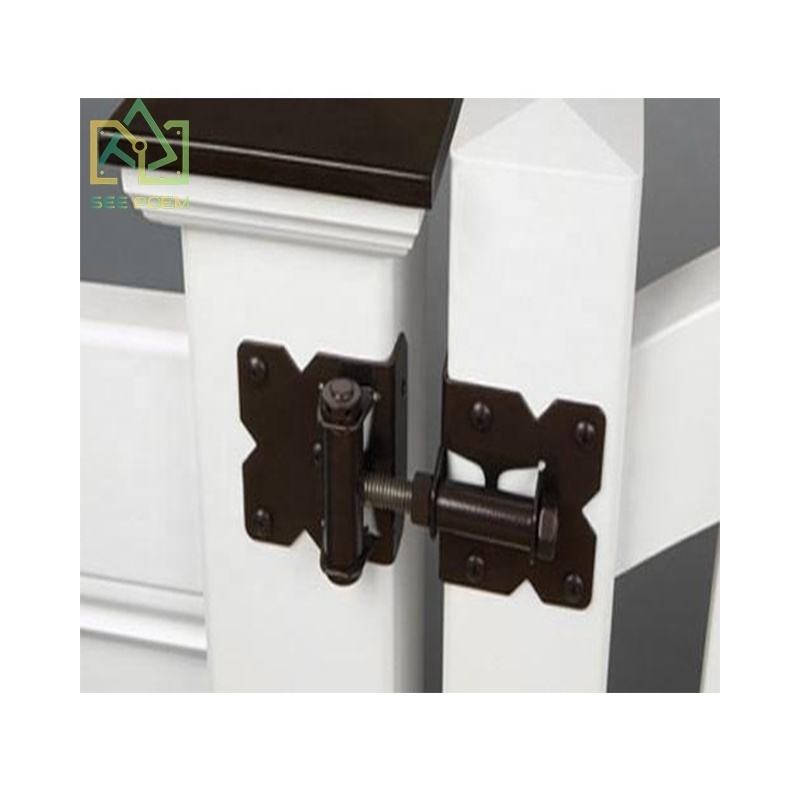 Heavy Duty Self Locking Gate hinge and Latch with Handle for Pool/Garden Gate Safety Latch Fence Gate Hardware Kit