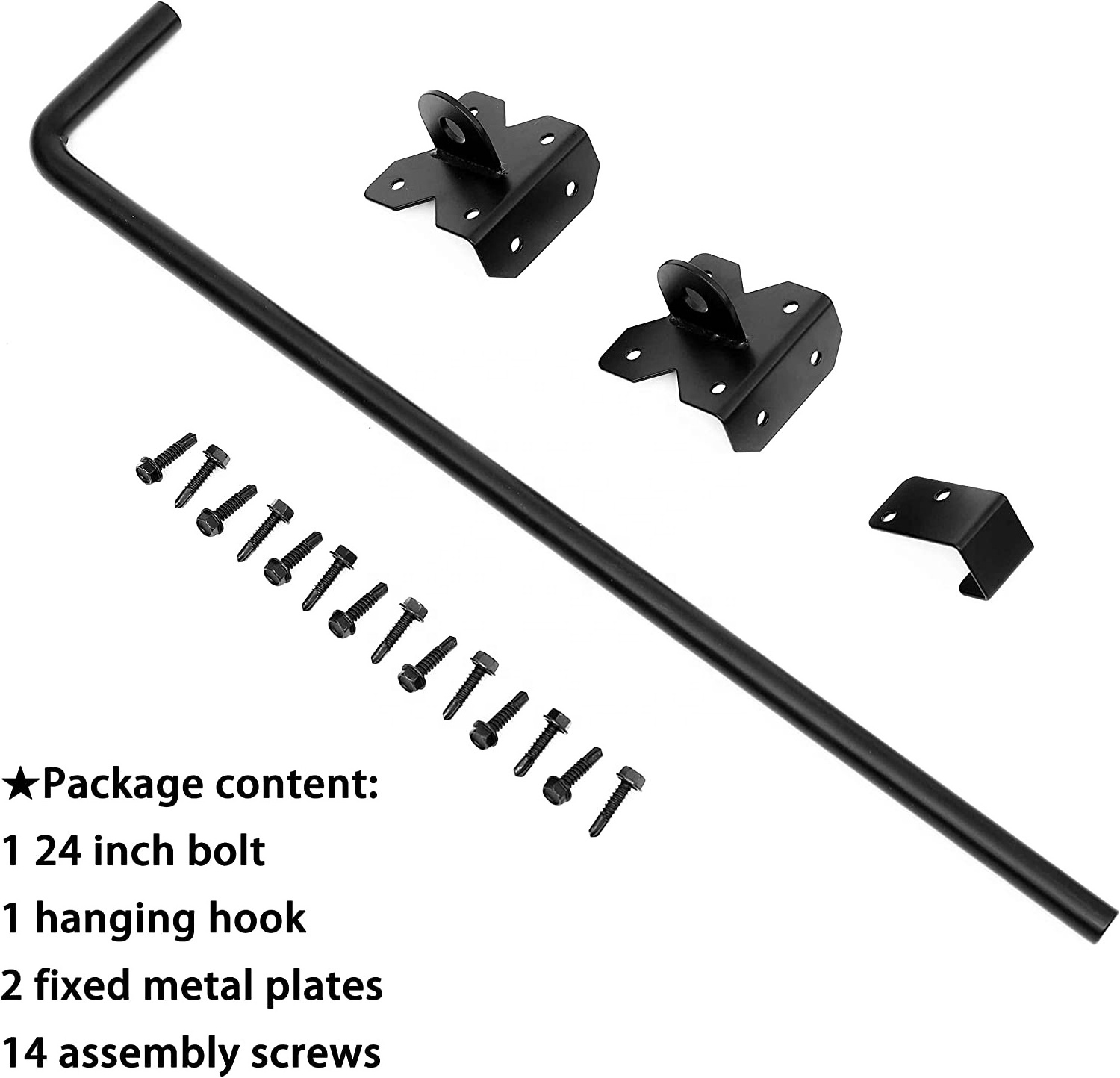 Heavy Duty Self Locking Gate hinge and Latch with Handle for Pool/Garden Gate Safety Latch Fence Gate Hardware Kit