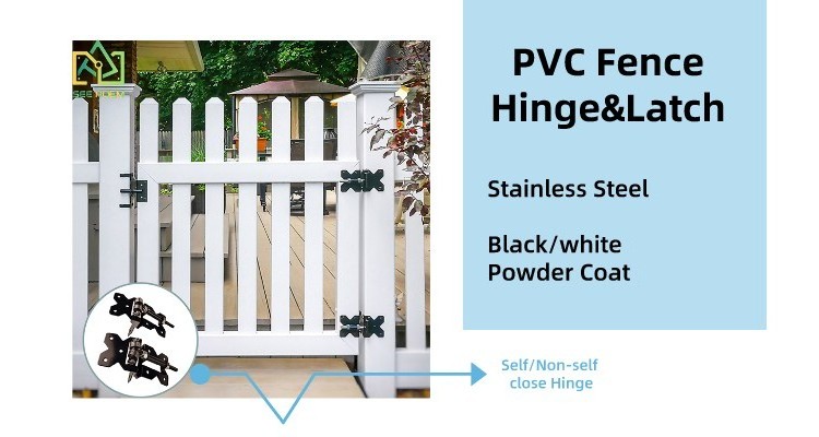 Heavy Duty Self-Closing Gate Latch for Wooden Fence Gravity Lever Fence Lock Hardware for Vinyl Gate Secure Pool