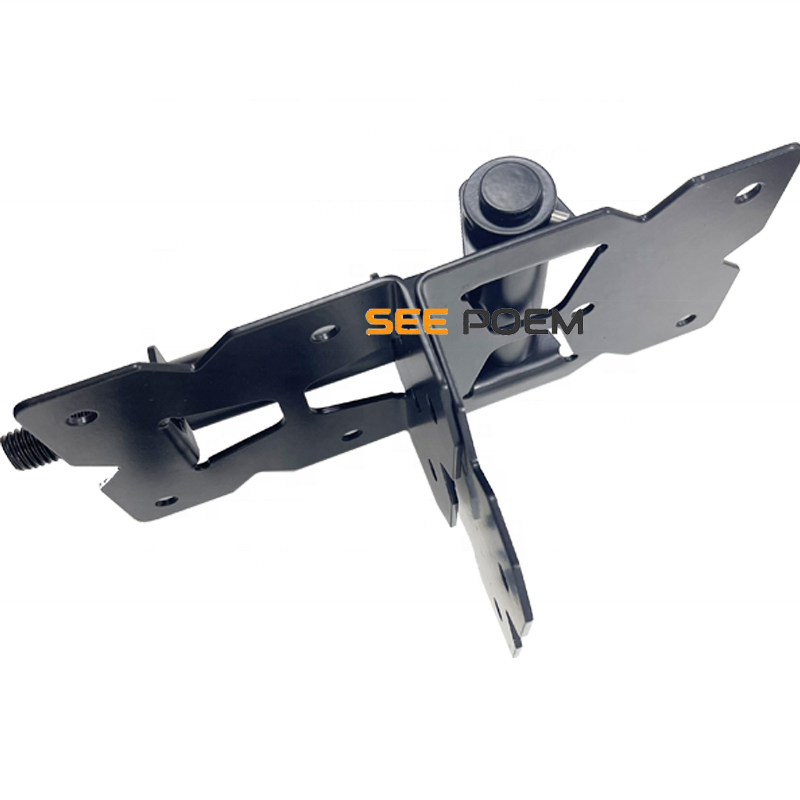 Self-Closing Black Gate Hinge 2-Pack with Installation Screws and Swing Adjuster Tool for Outdoor Vinyl/Wood Fence