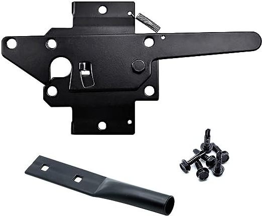 Self Locking Gate Latch and Gate Hinges Set Heavy Duty Hardware for Vinyl and Wood Fence with Installation