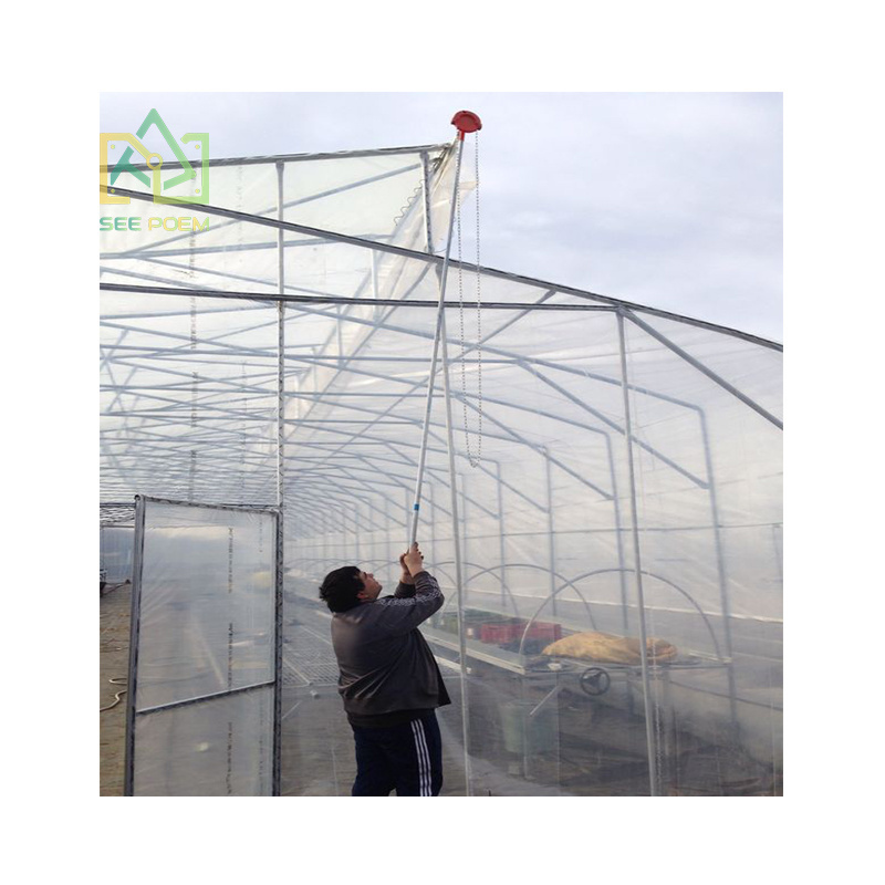 Customized high quality large commercial plant tomato retractable roof greenhouse for tropical climate