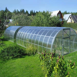 Polycarbonate Greenhouses, Green Houses for Outside with A Vent Window, Walk-in Aluminum Frame Greenhouse with Sliding Door