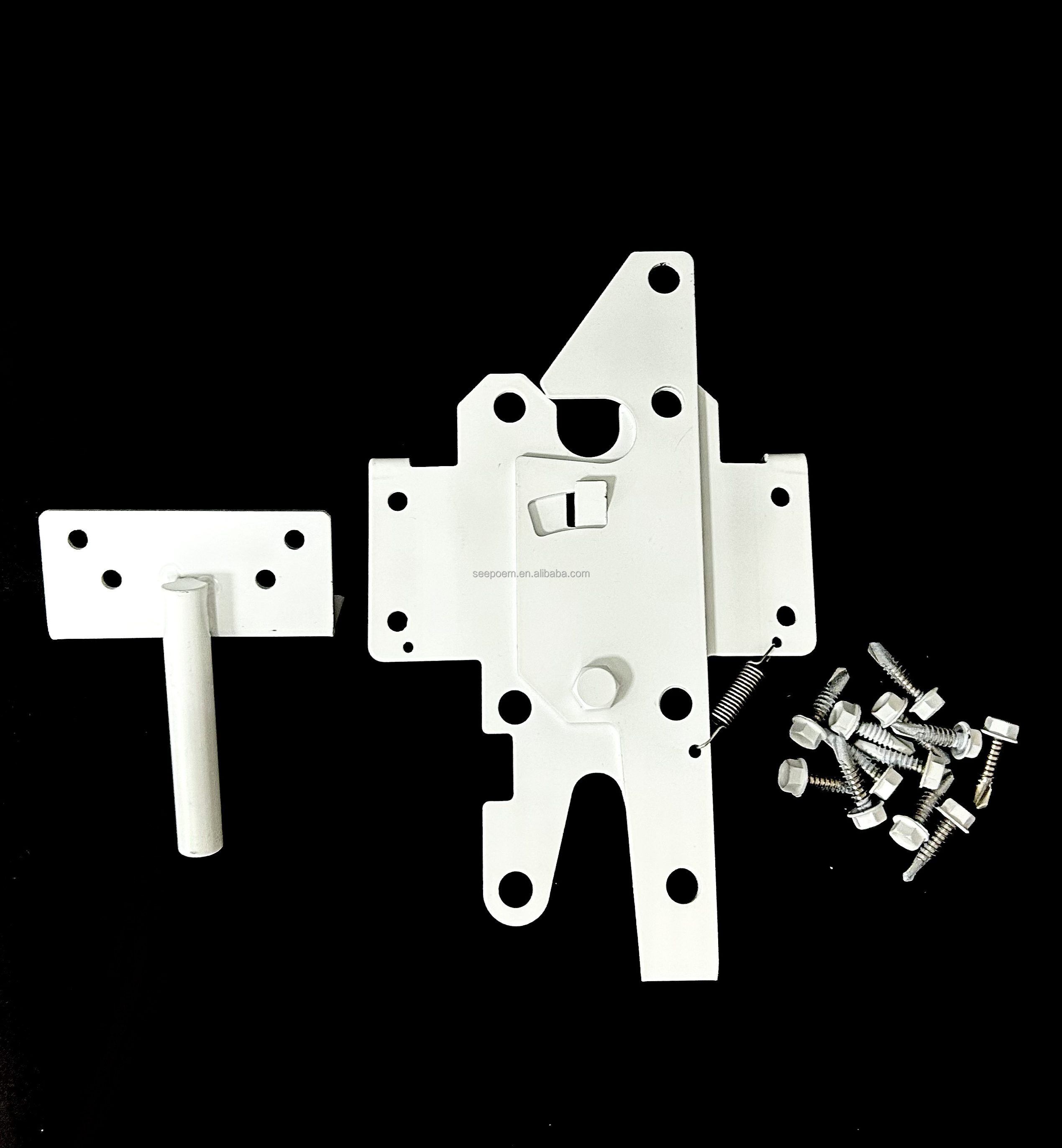 Stainless Steel Black Latch for PVC Fence Gate HINGE LATCH