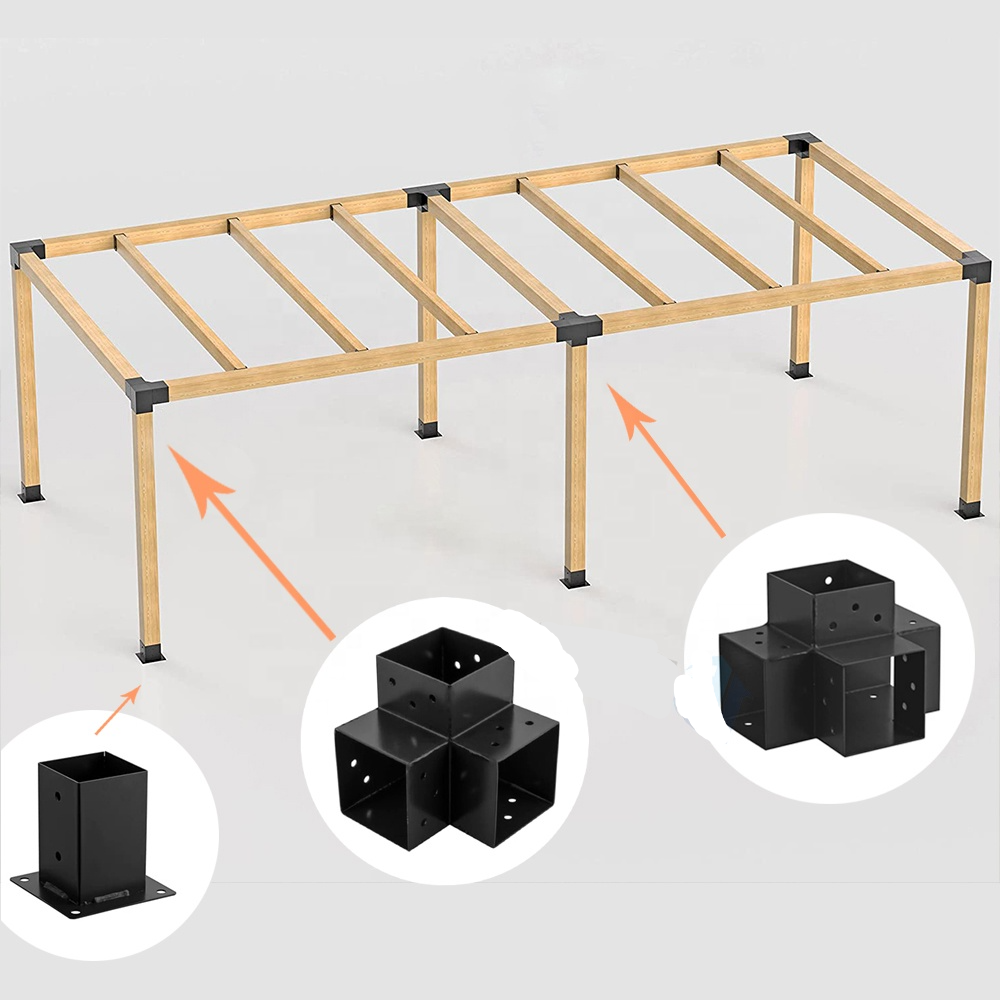 Pergola Brackets Stainless Steel Metal Right Angle Corner Bracket For Wood Beams Gazebo Pergola Kit Bracket