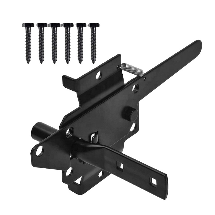 Professional Manufacturer Black Finish Vinyl Fence Post Latch Standard Post Wood fence gate latch