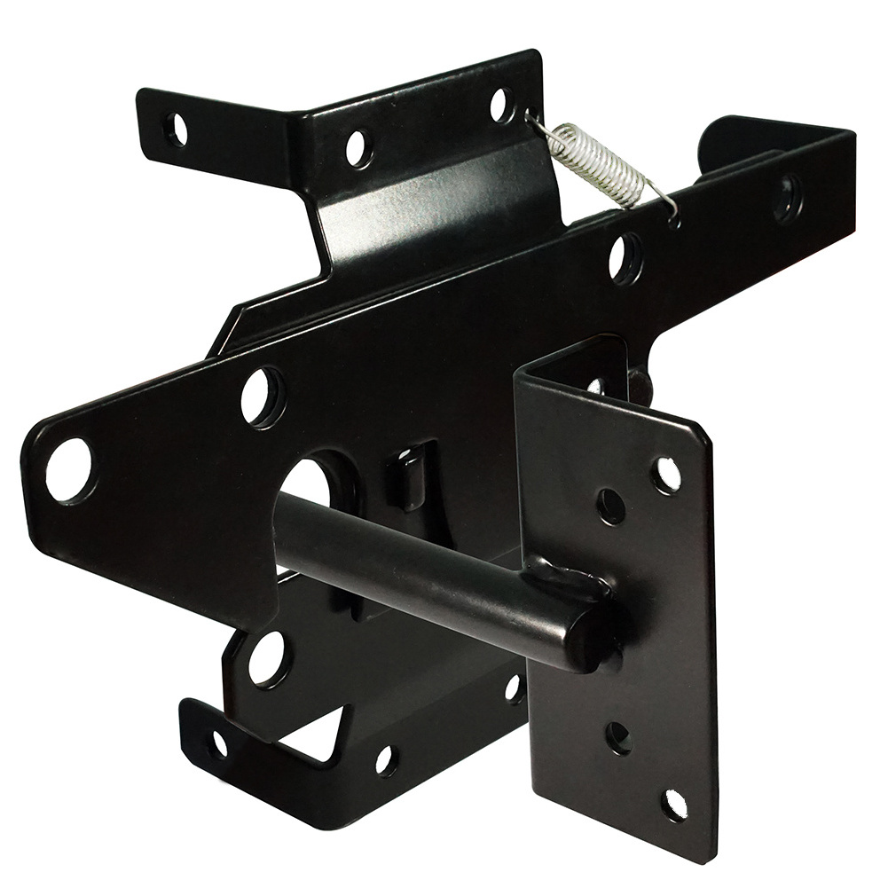 High Quality Self-Locking Gate Latch Heavy Duty Post Mount Automatic Gravity Lever Wood/PVC Fence Gate latch