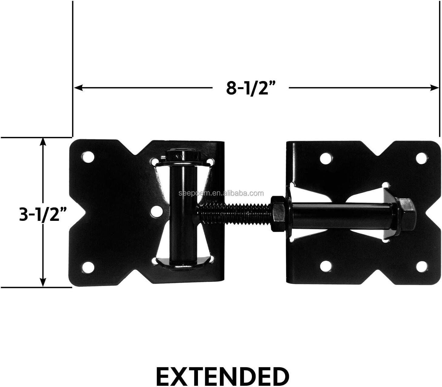 Self Closing Gate Hardware Hinges Heavy Duty for Wooden/Vinyl/PVC Fences 90 Degree Adjustable 2 Pack/Set