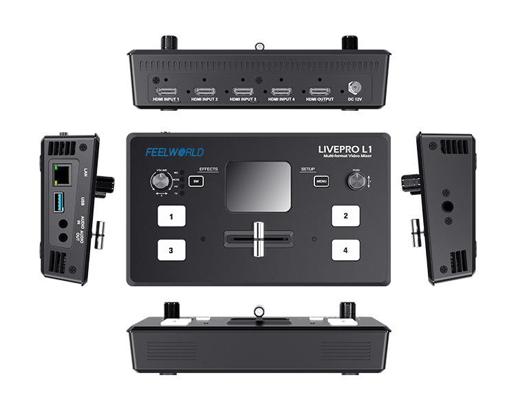 4 x HDMI inputs multi camera production USB3.0 Video Mixer Switcher Remote Controlling by PC/APP