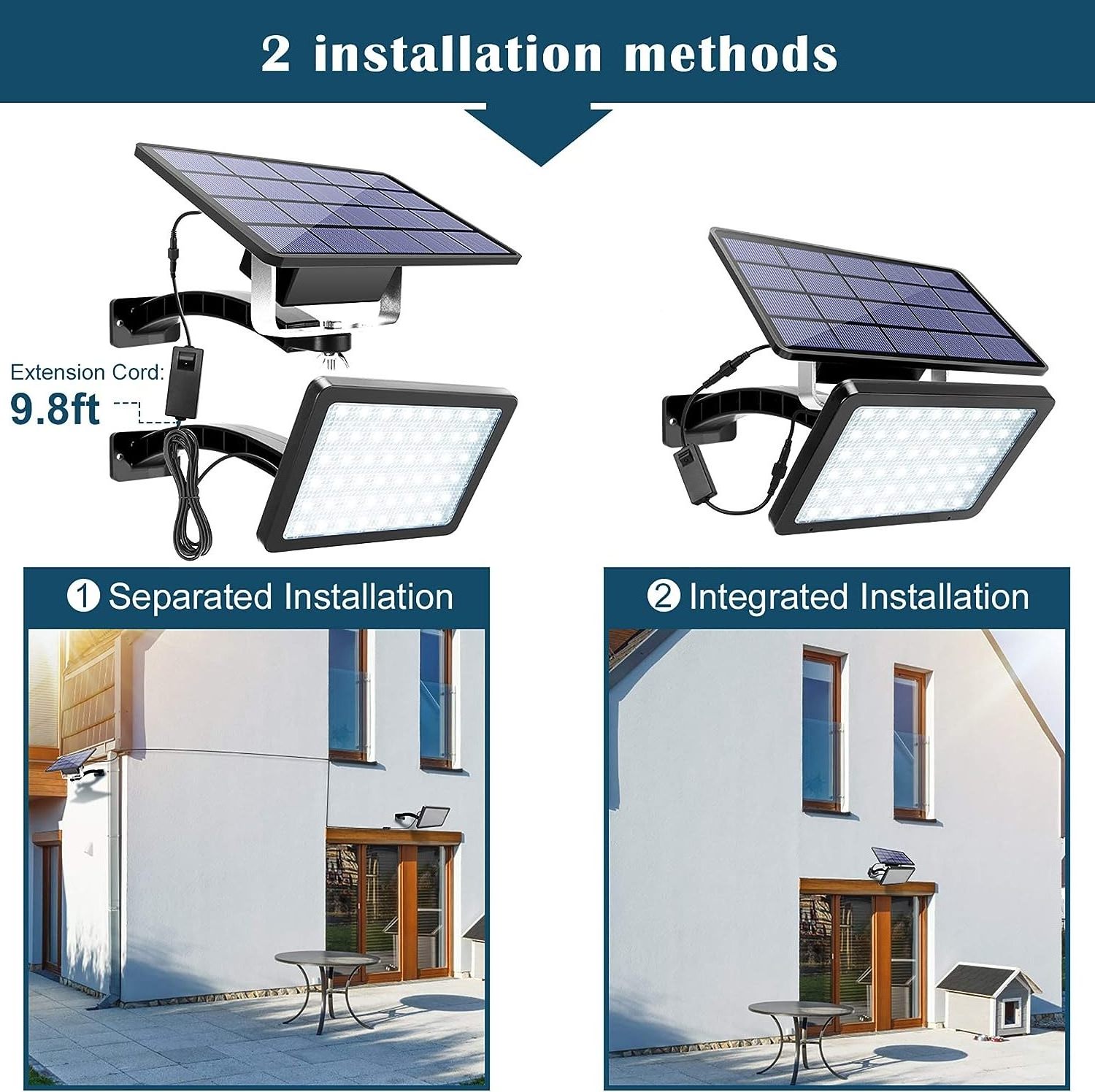 Seetek Outdoor Home Garden Lighting Remote Control 48 Led 1000 Lumens Solar Lights For Garden Decor