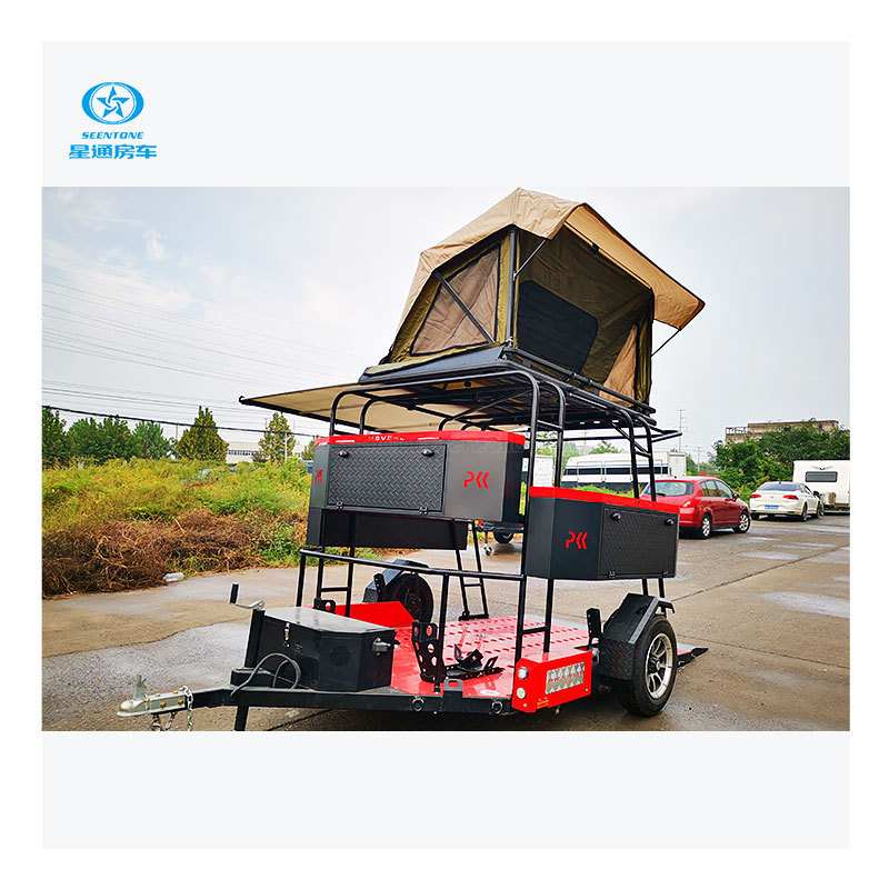 Factory custom car motorcycle travel trailer camper Small Caravan motorcycle trailers for china supplier