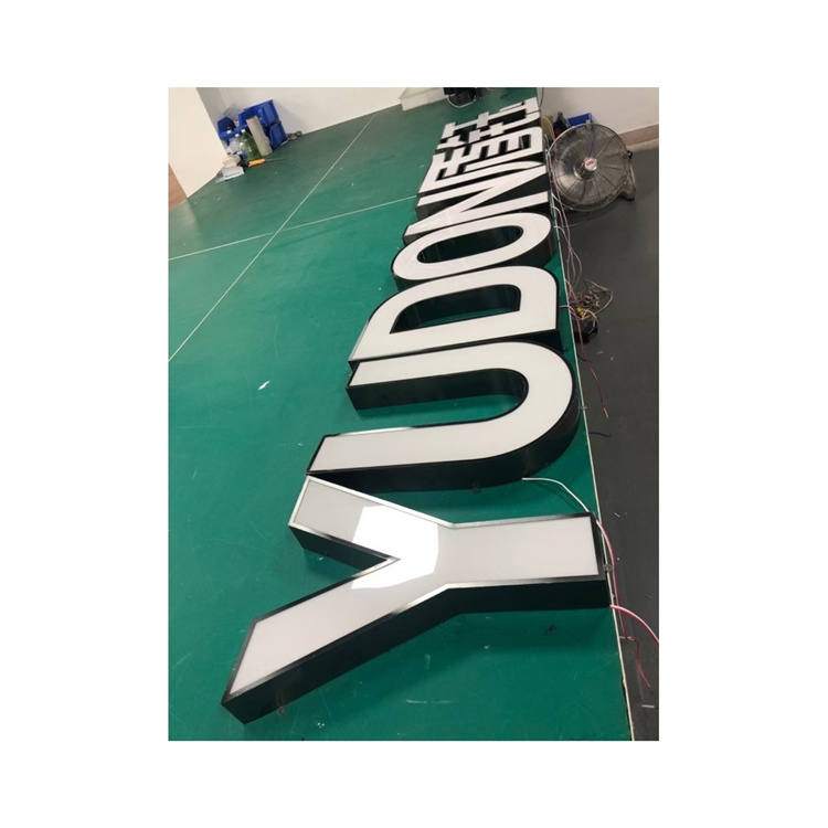 Stainless Steel Frame 3D Letter Sign LED Front-lit Logo Sign LED Letter  Channel Letters for Advertising Display