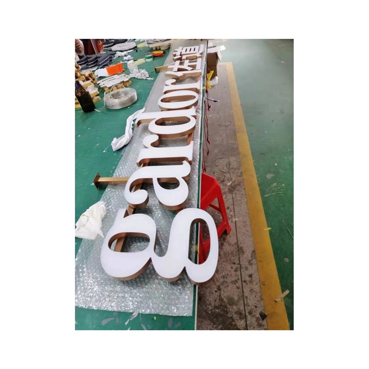 Stainless Steel Frame 3D Letter Sign LED Front-lit Logo Sign LED Letter  Channel Letters for Advertising Display