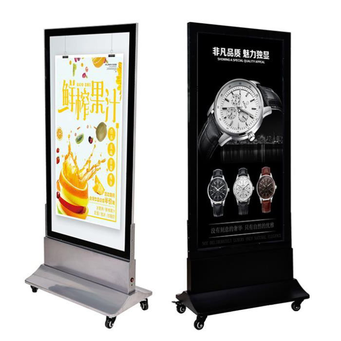 Portable Free Standing LED Magnetic Light Box Easy Changeable Poster Portable Light Signboard