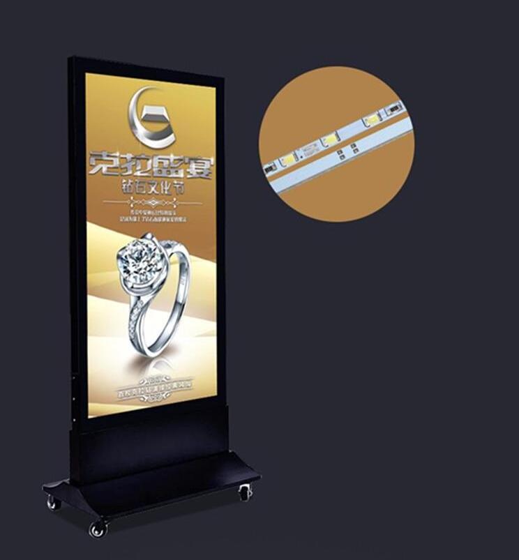 Portable Free Standing LED Magnetic Light Box Easy Changeable Poster Portable Light Signboard