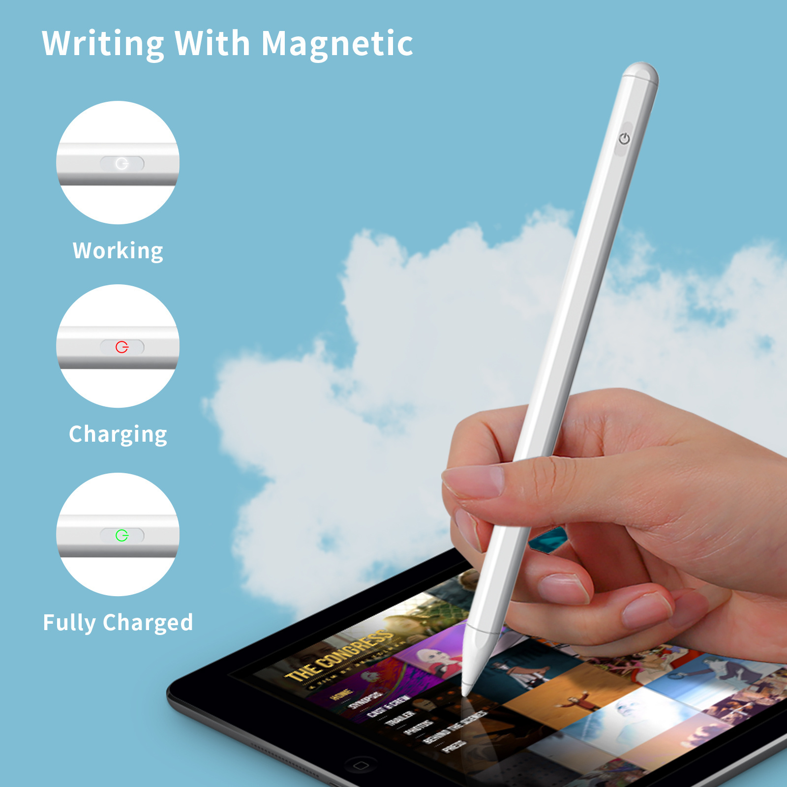 delicate auto power down multi function pens drawing handwriting painting on pencil stylus pen stylus touch pen